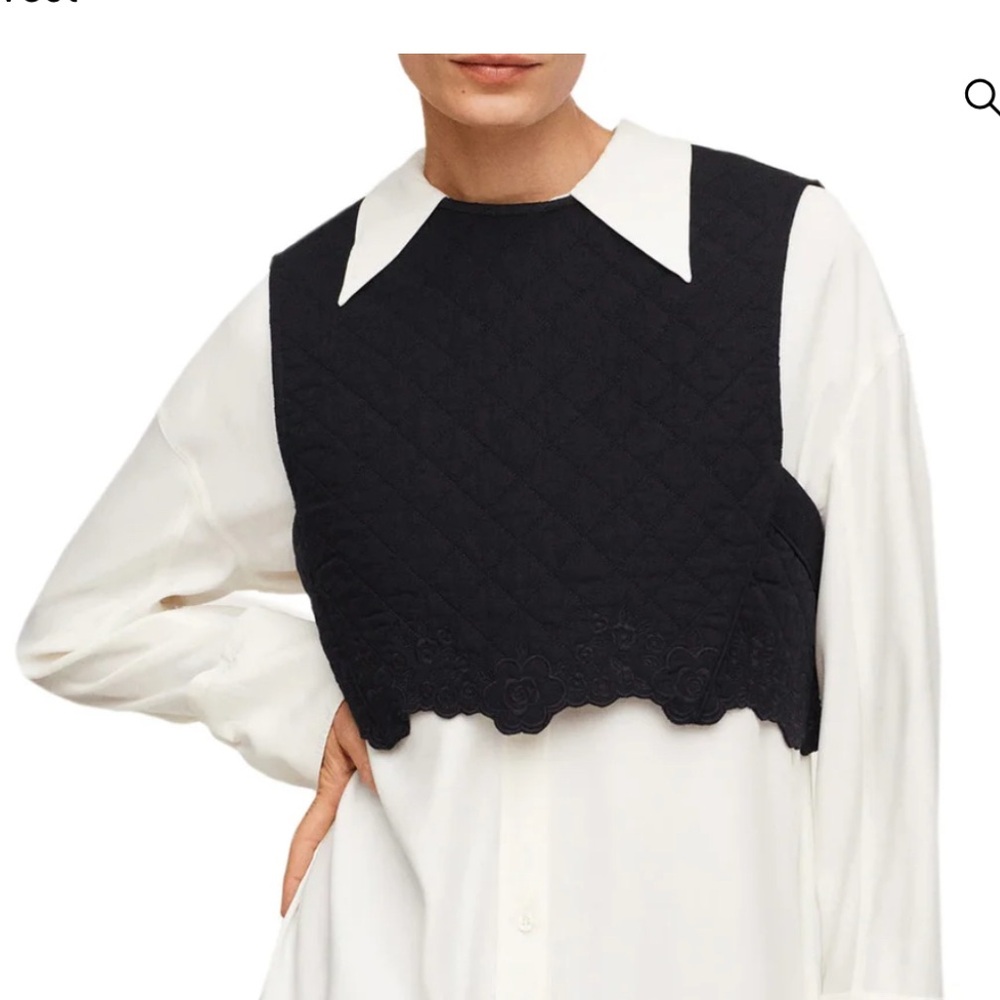 Elegant Black Quilted Tank Top